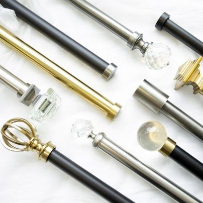 Modern Style Curtain Rod Curtain Rod Telescopic Color Iron Curtain Pipes