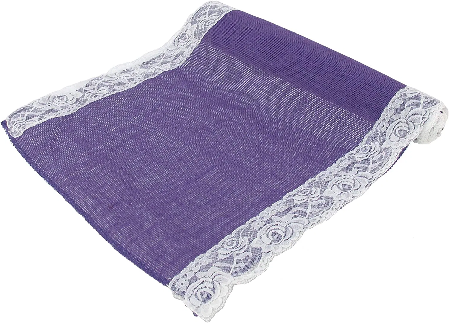 Farmhouse Style Lace Rustic Jute Hessian Table Cloth