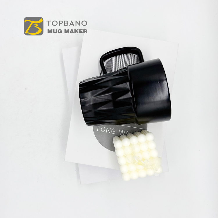 Hot Sale Global Asian Style Glazed Ceramic Tea Cup Mugs with Letters