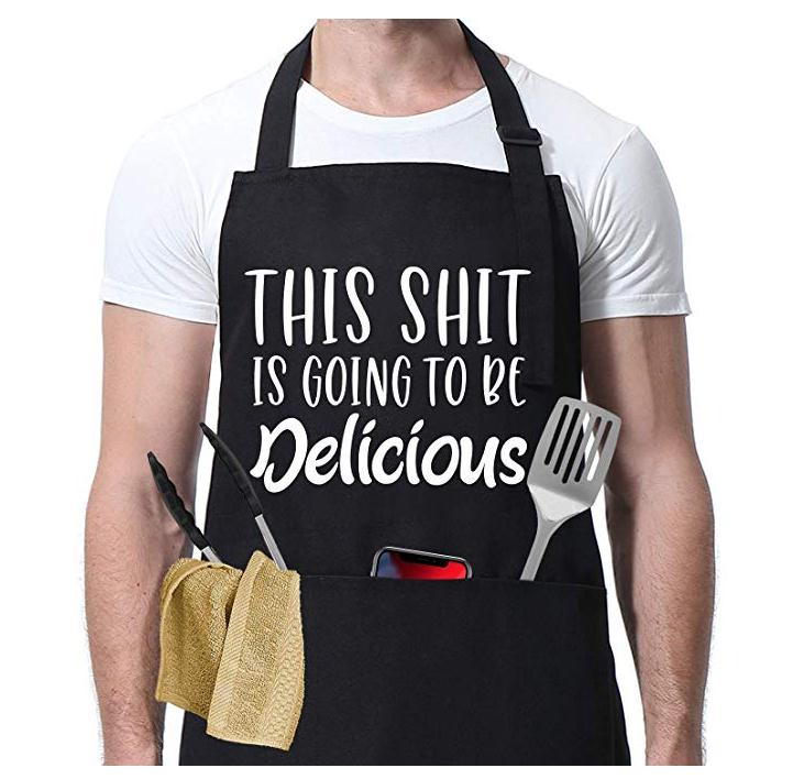 Waterproof Salon Canvas Leather with Pockets Hairdresser Apron
