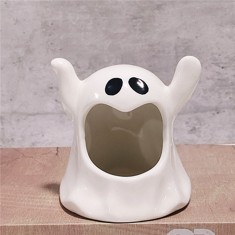 Cute Ghost 10*11*6.5cm Ashtray Ceramic Premium DAB Tool Feeling Creative Niche Gifts Smoking Accessories
