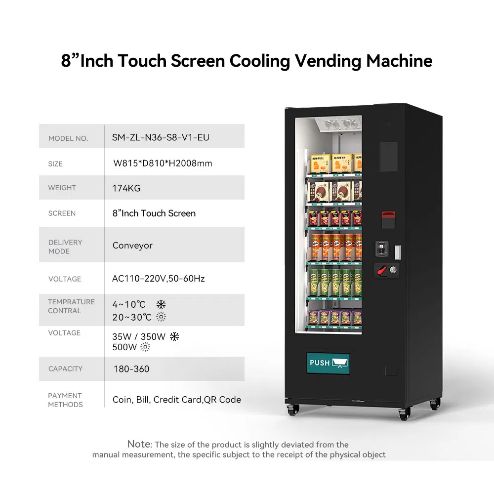 Versatile 36-Lane Vending Machine for Coins, Bills, and Cards