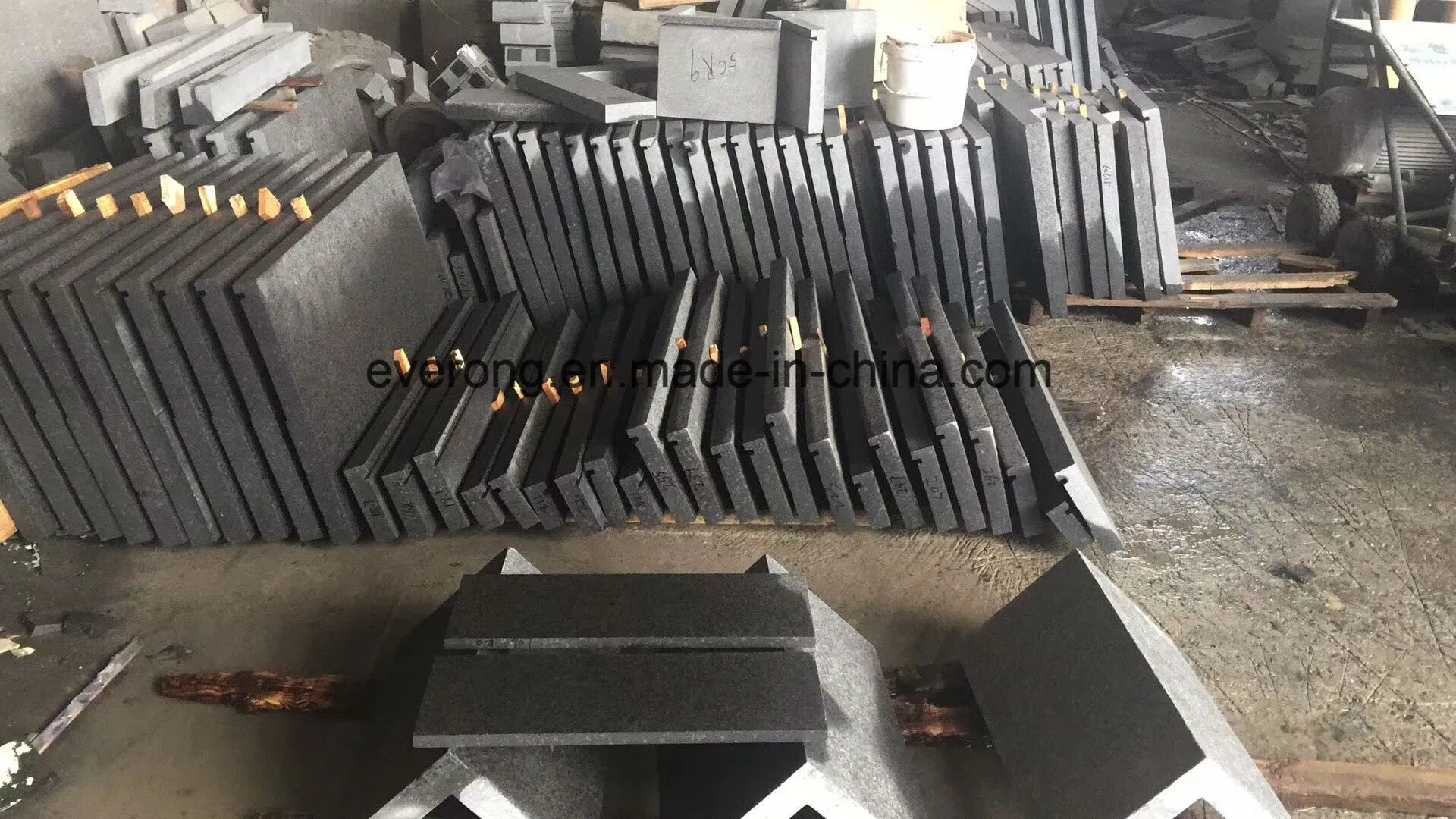 G684 Black Basalt Stone Stairs/Steps/Tread with Flamed&Polised Surface