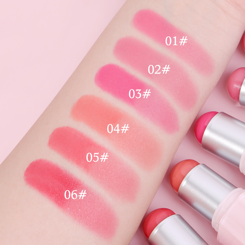Long-Lasting Blush Stick with Pearlescent Matte Finish for a Natural Nude Look