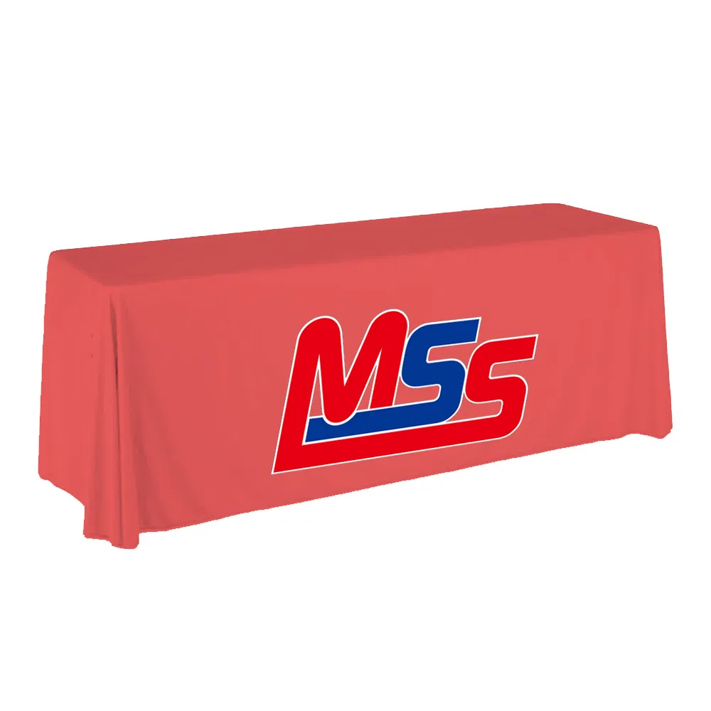 Custom Print 5FT 6FT 8FT Stretch Table Cover Fitted Draped Logo Trade Show Tablecloths Throw Runner Table Cloths