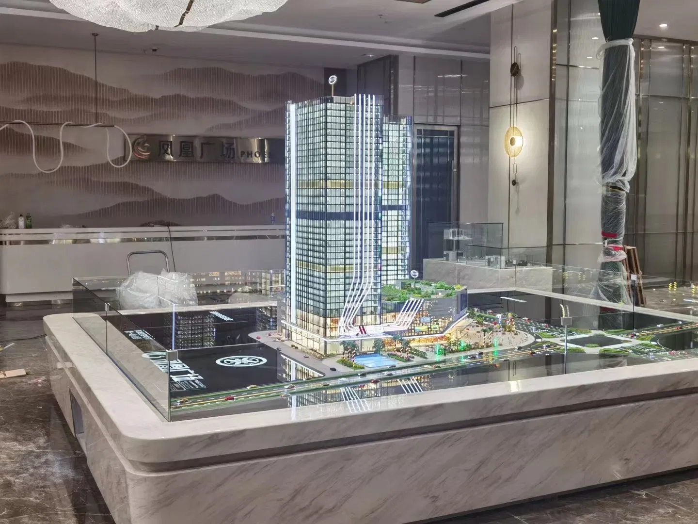 3D High-End Customized Commercial Center Planning and Building Model Making