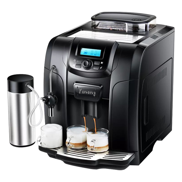 Hot Espresso Machine with Brewer Italian Style Coffee Grinder Milk Frother Machine