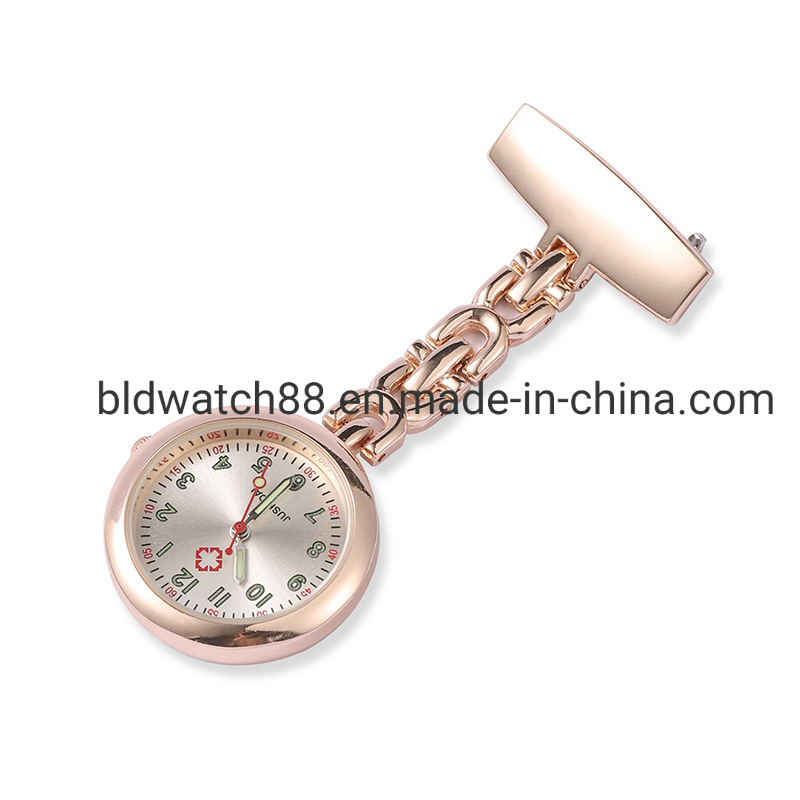 Best Promotion Gift Metal Silver Pocket Nurse Watch with Custom Logo