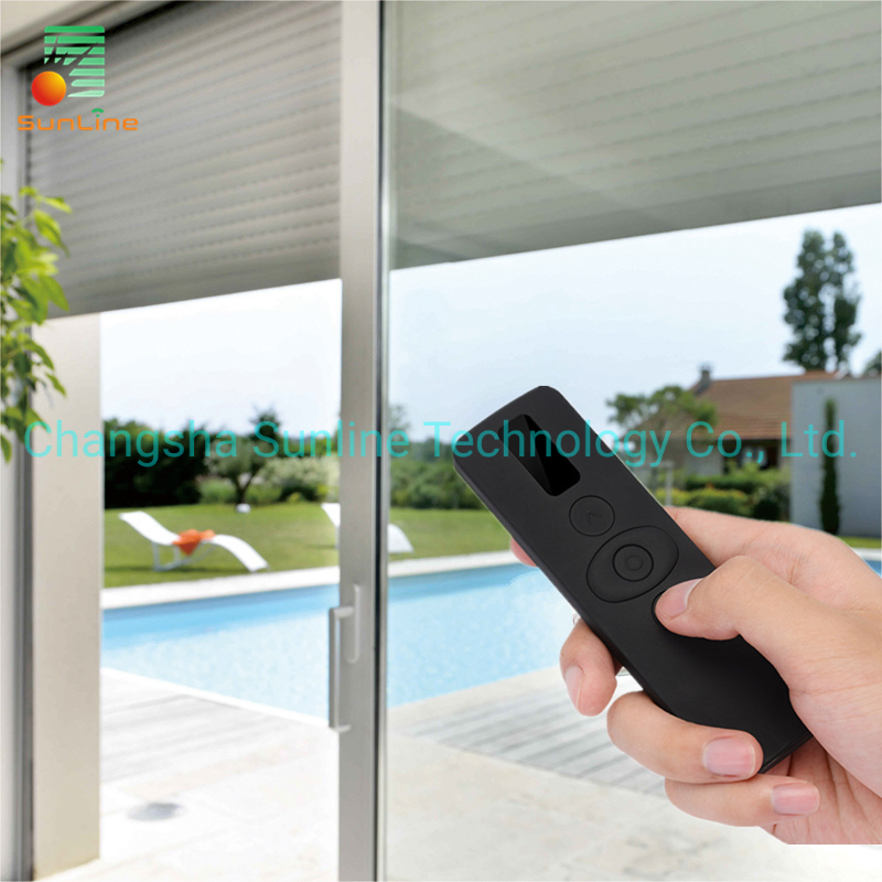 Aluminum Automatic Roller Rolling Shutter Window with Remote Tubular Motor