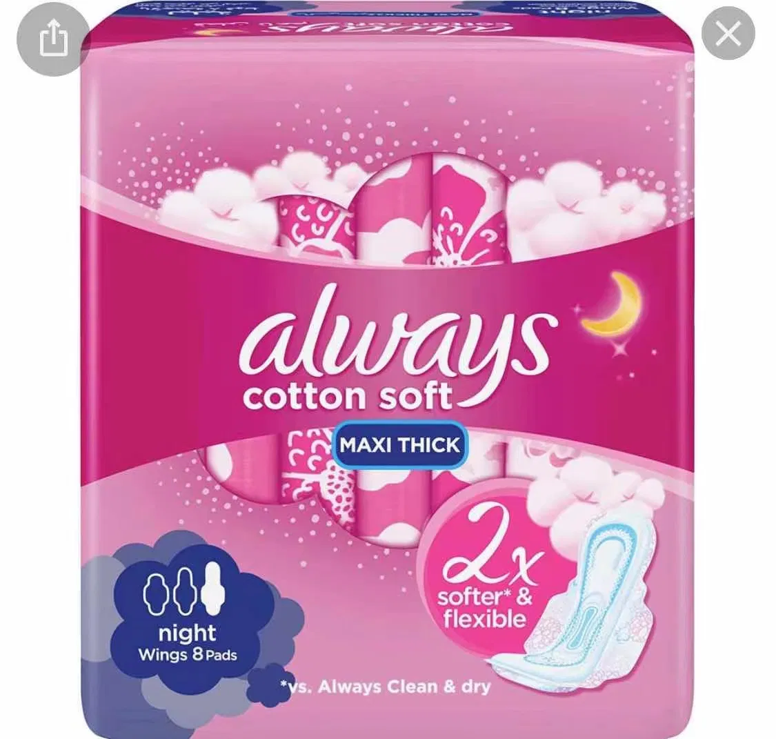Natural Pulp Remove Odor Bamboo Charcoal Anion Sanitary Pads