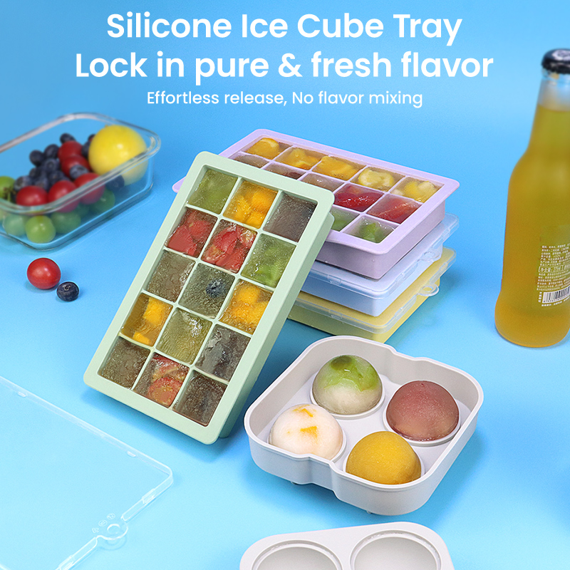 Форма для льда Honeycomb силиконовая с крышкой