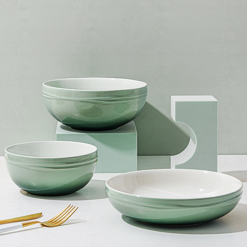 Food Grade Porcelain Rice Salad Bowl Gift-Giving Ceramic Dinnerware Set