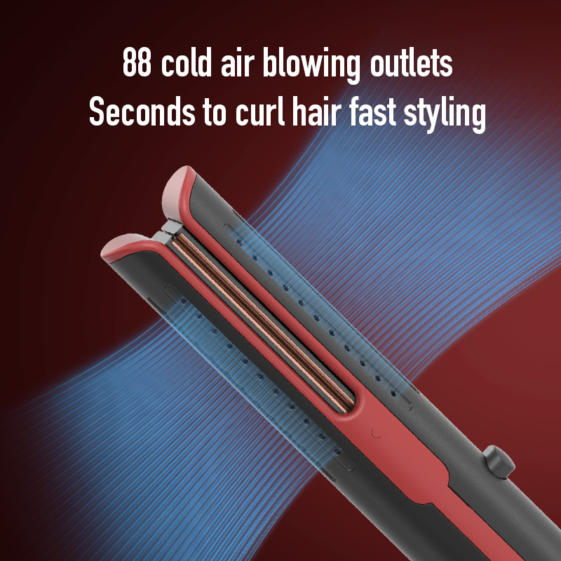 Bidisco High Quality Dual Voltage PTC Fast Heating 2 in 1 Hair Straightener and Curler Cool Airflow Hair Flat Irons