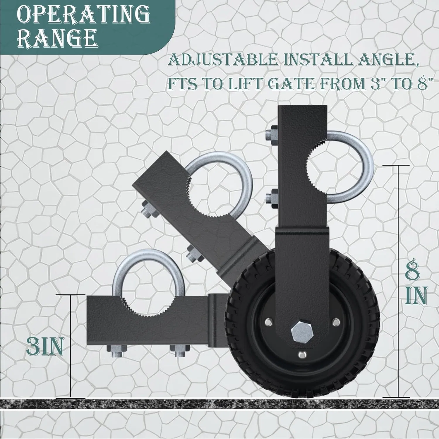 Gate Wheel, 6 Inch Under Mount Door Caster
