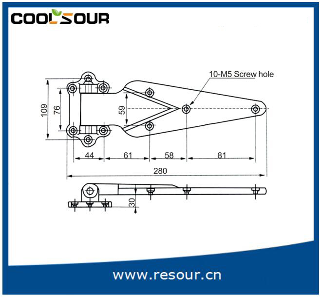 Cold Room Door Hinge, Surface Mount Hinge, Dh-1300t/Cx-1300t, Yl-1300f