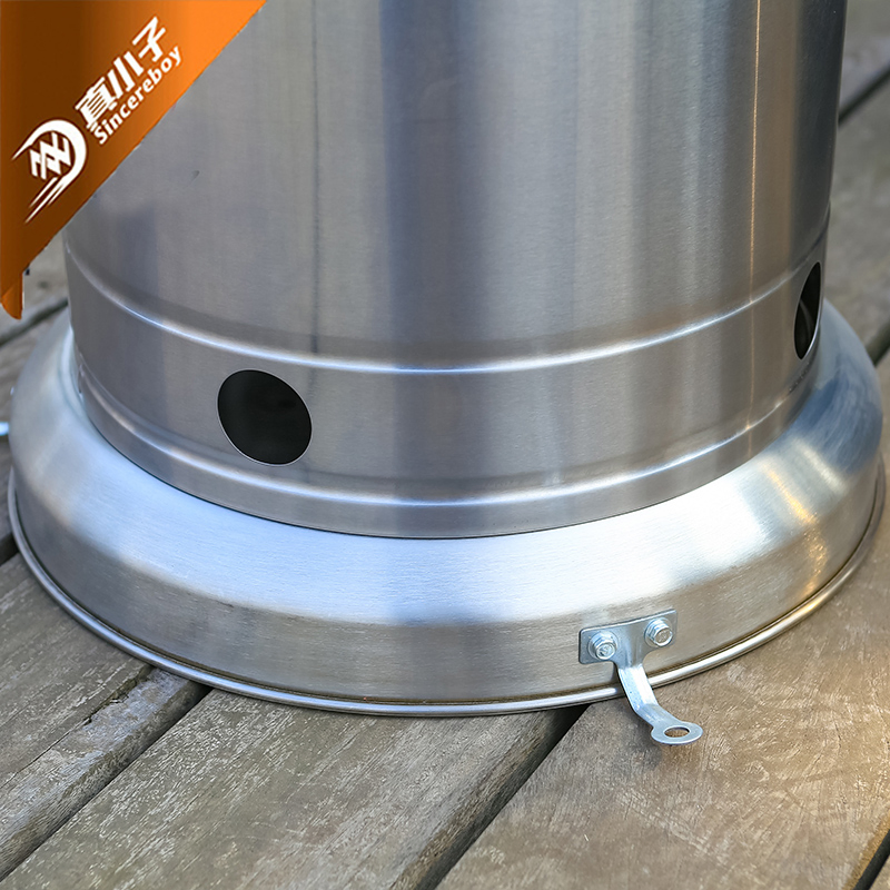 Stainless Steel Standing Serviceable Outdoor Mushroom Type Natural Gas Patio Heater