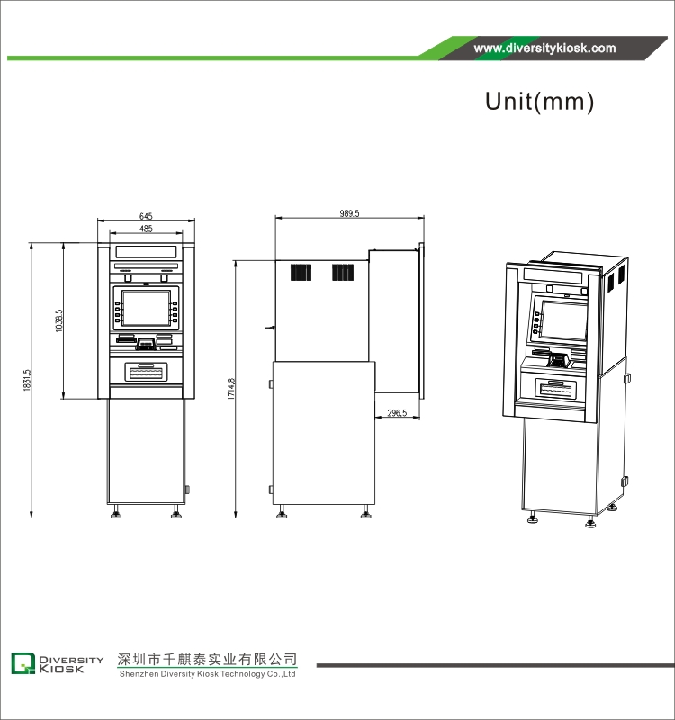 Touch Screen Multi-Function ATM Machine
