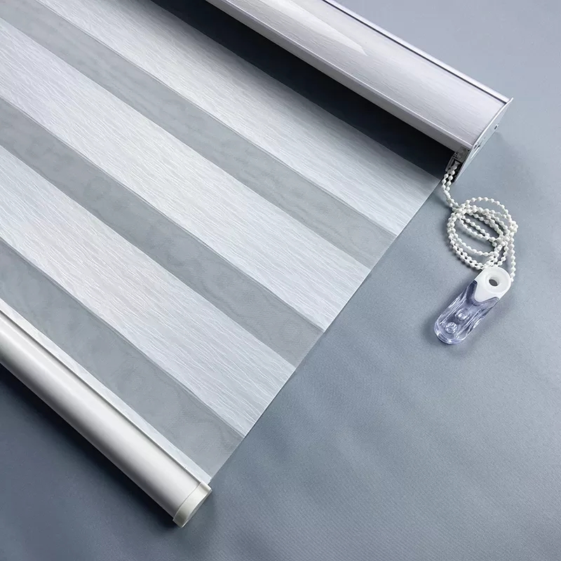 Window Curtains Waterproof Zebra Blinds Double Layer Roller Shades Blackout