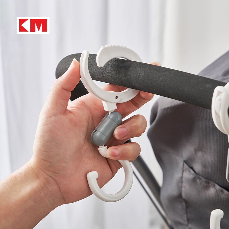 Крючок для коляски Km5141, 360° вращение, одинарный