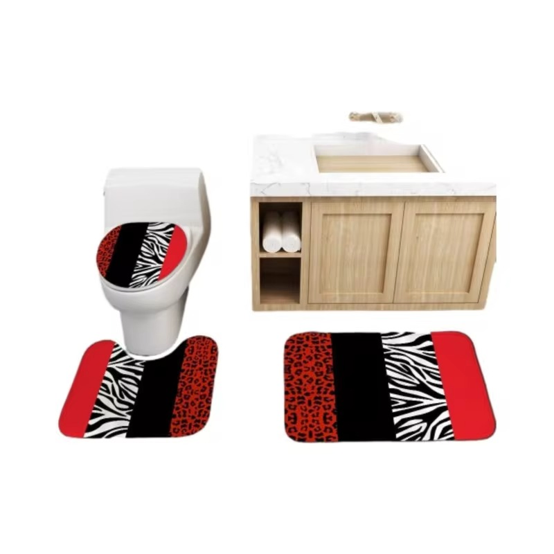 Promotional High Satisfaction Luxury Indoor Decoration Shower Curtain Bathroom Sets