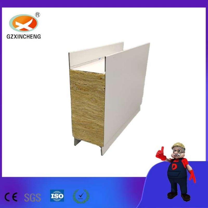 Heat Resistant Glass Magnesium Rock Wool Sandwich Wall Panel