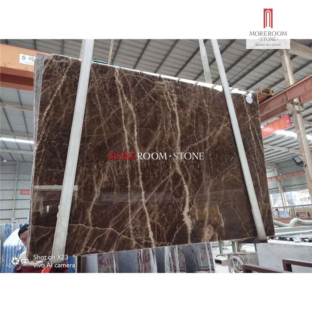 Luxury Golden Brown Crystal Onyx Stone Paving Floor for Lobby Floor