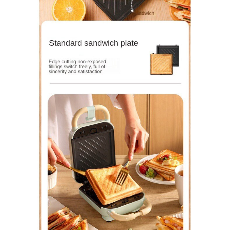 Food Waffle Household Small Multi-Functional Toasted Bread Sand Breakfast Machine Sandwich Maker