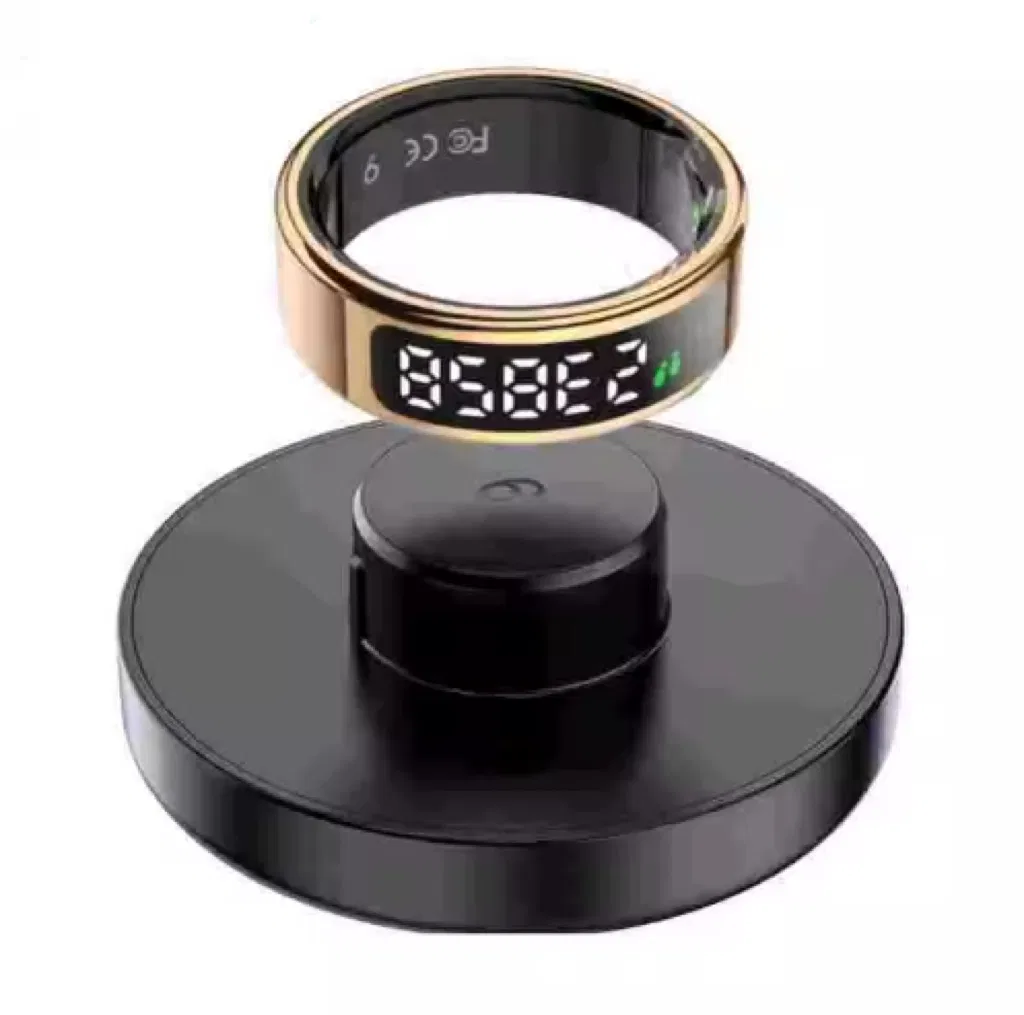 R11 Newest Touch Screen Smart Rings Wireless Charging Health Care Fitness Tracker Smart Ring with Time Display