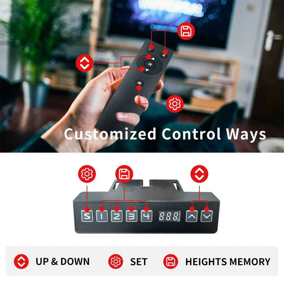 Wall Mount LCD TV Adjustable Classic Little Noise Safe Certified TV Lift Bracket with After-Sales Support