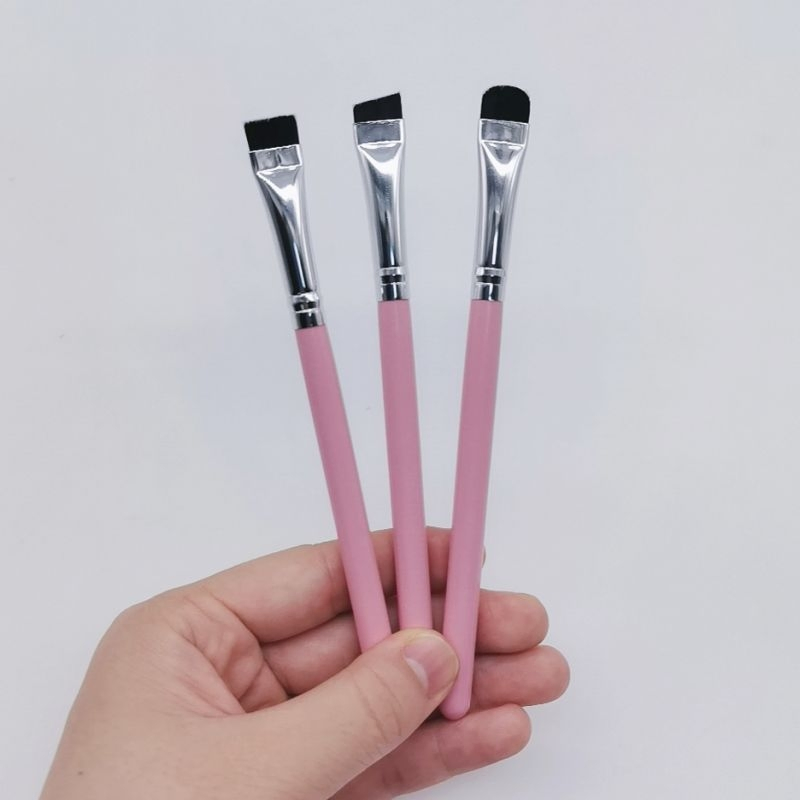 Round Head Synthetic Eyebrow Brush Black White Pink Brushes Makeup for Eyeliner Eye Shadow