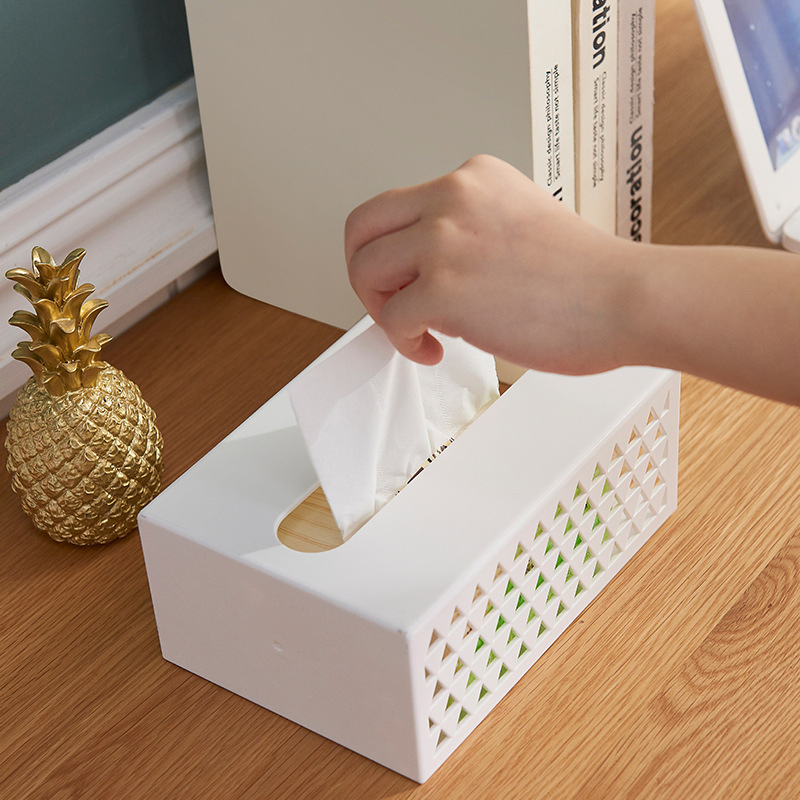Hollow Triangle Wall Tissue Box Kitchen Napkin Storage Wbb15983