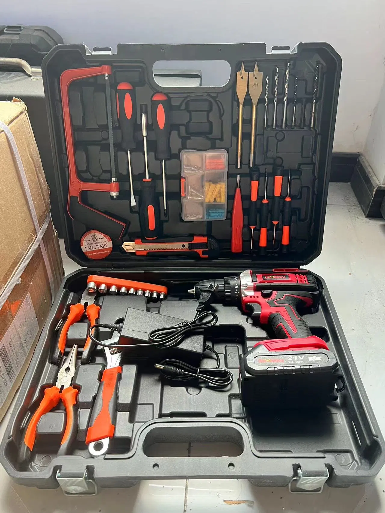 Behappy 108PCS 10mm Hand Drill Set Electric Hand Drill for Family