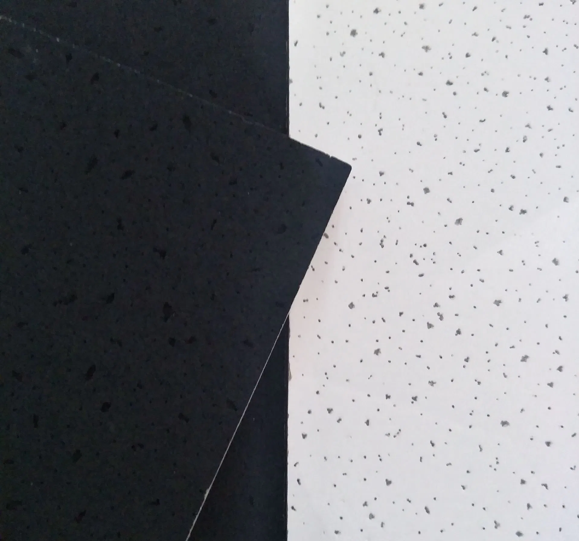 Cinema Microporous Sheet Black Mineral Wool Board Suspended Fiberglass Ceiling Tiles Baked Paint Keel Sound-Absorbing Material