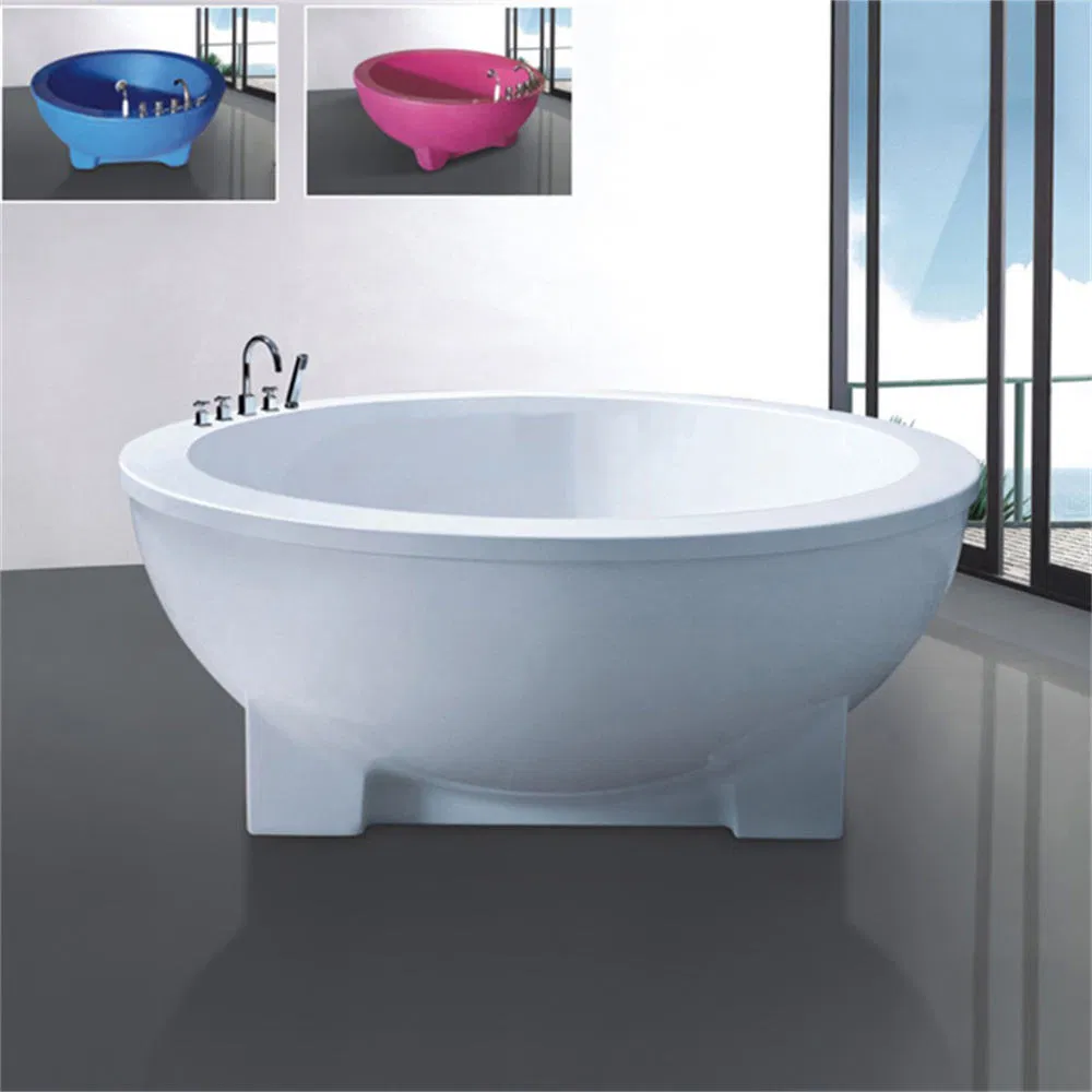 Modern 1.7m Bathroom Bath Tub Luxury Green Corner Free Standing Acrylic Freestanding Bathtub