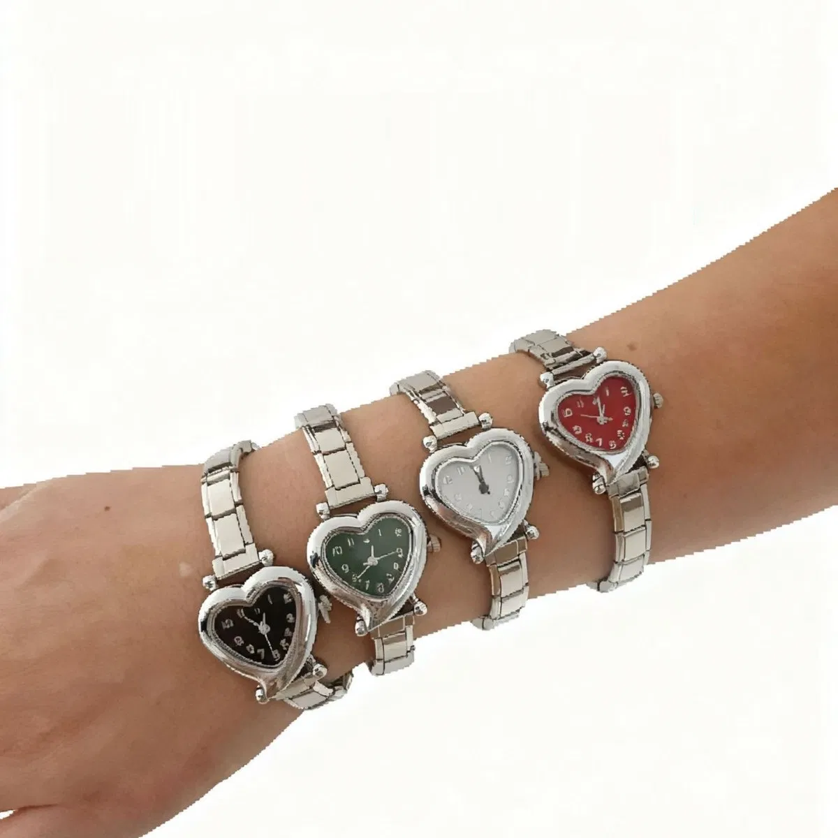 Wholesale Hot Selling Module Bracelet Watch Women's Quartz Watch Bracelet Charm Heart Shape Watch