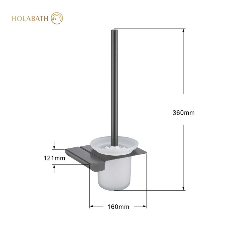Держатель для туалетного ершика из нержавеющей стали с двумя отделениями