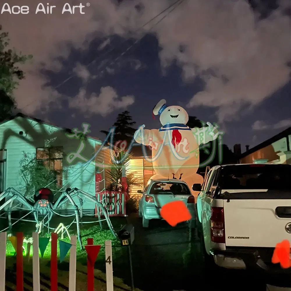 19FT H Inflatable Ghostbusters Pop up Marshmallow Man Cartoon for Outdoor Advertising or Event Decoration