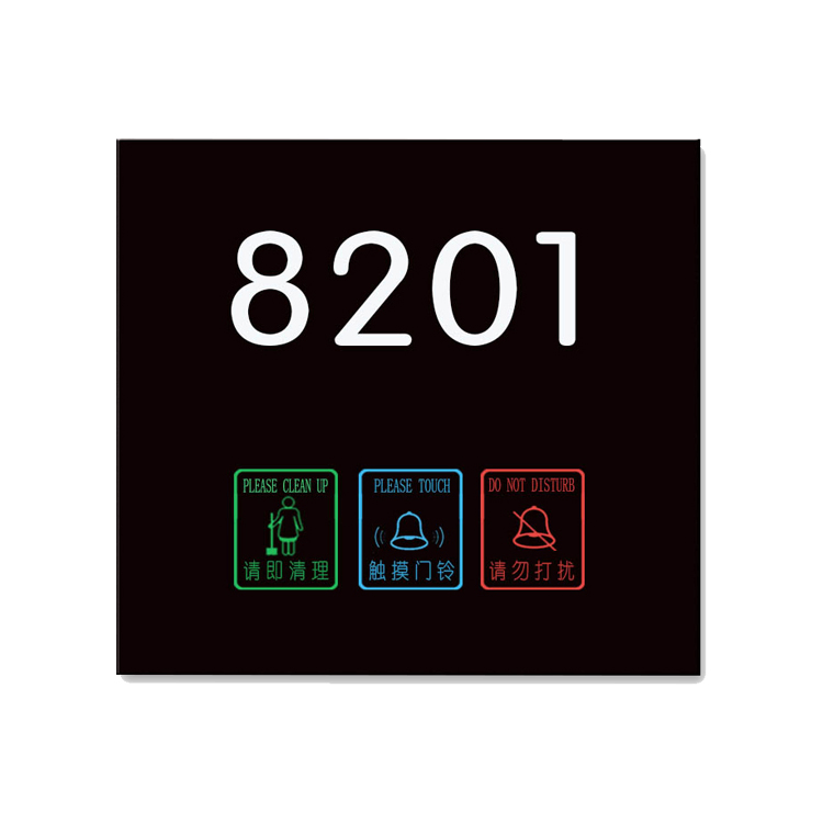 Illuminated Hotel Guest Room Number LED Display Dnd Don't Disturb Clean up Electronic Door Plate Sign