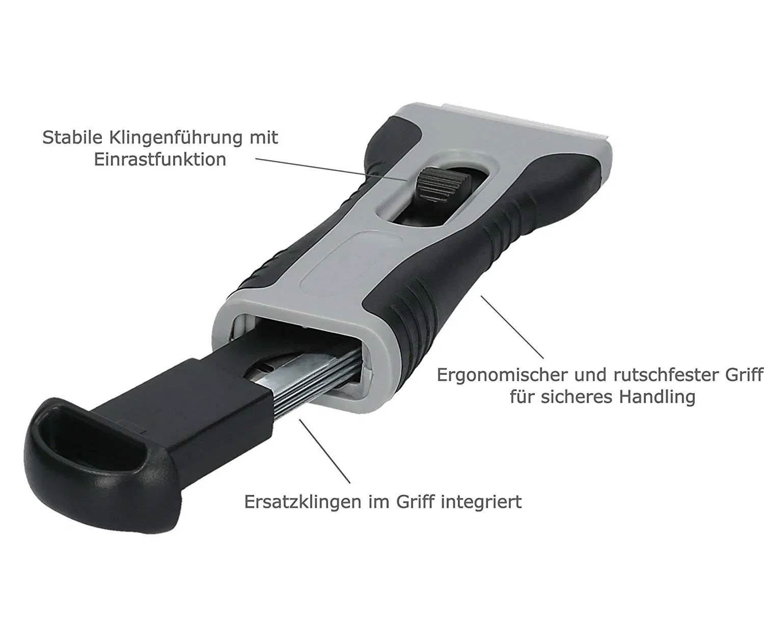 Hautine Cleaning Scraper Plastic Razor Scraper with Double-Edged 43X22mm Metal Blades