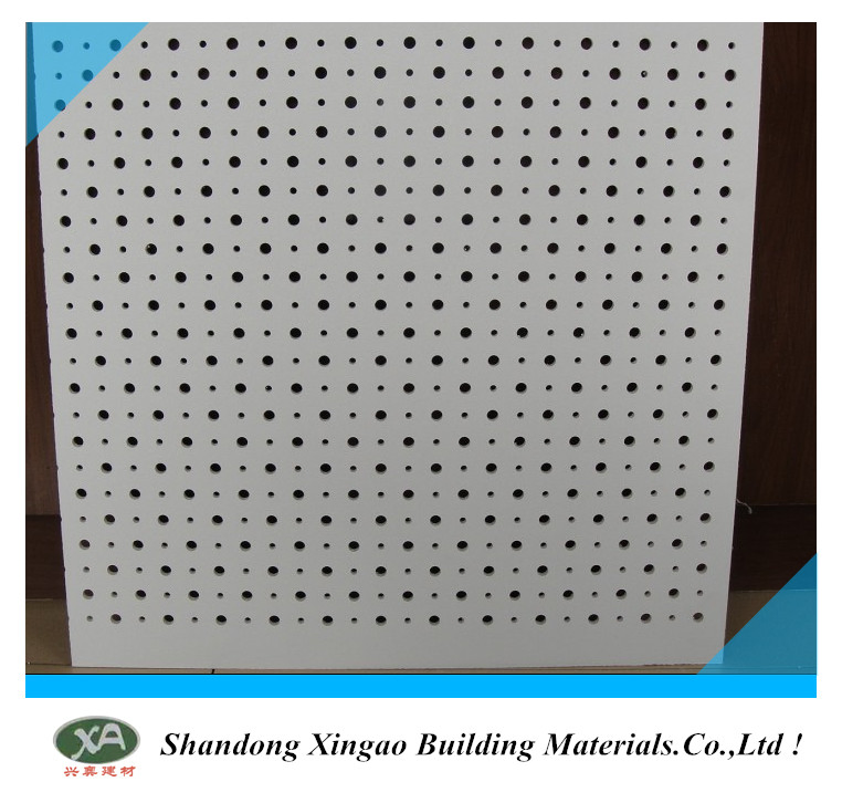 Sound Proof Fireproof Board Perforated Gypsum Ceiling Tiles