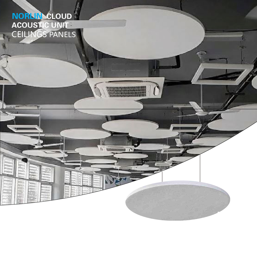 Free-Hanging Round Acoustic Solo Cloud Panel 1200mm