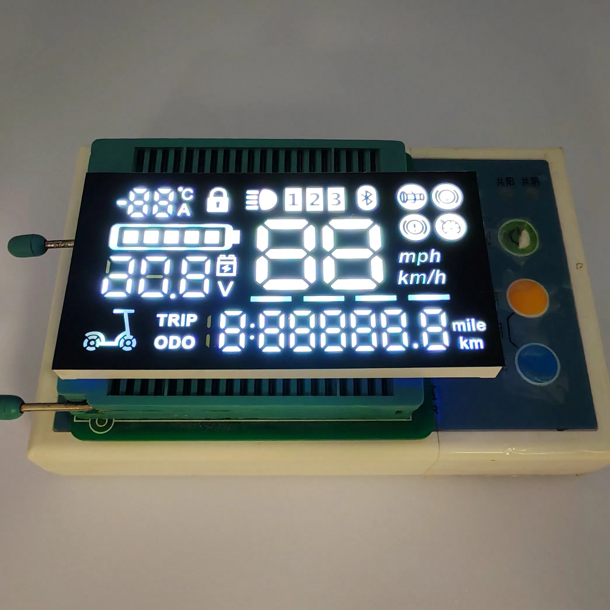 White Custom 7 Segment LED Displays with IC for Electric Scooter