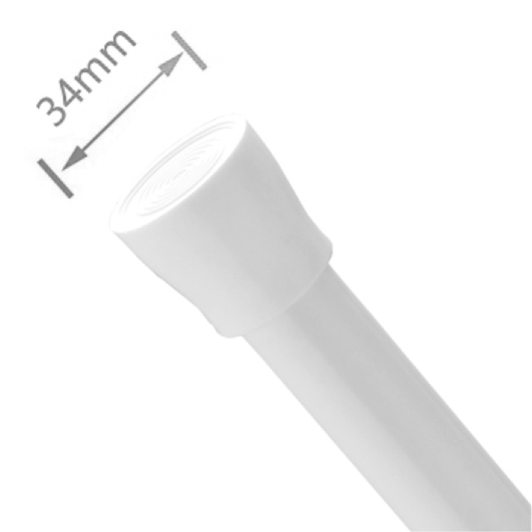 Sanipro Adjustable Extension Stainless Steel Bathroom Curtain Poles, Al Spring Tension Curtain Rod for Windows or Shower