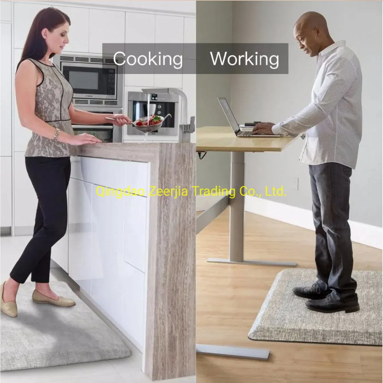Comfortable and Durable Anti Fatigue Floor Mat for Kitchen/Home/Office Use Europe and Japan Market