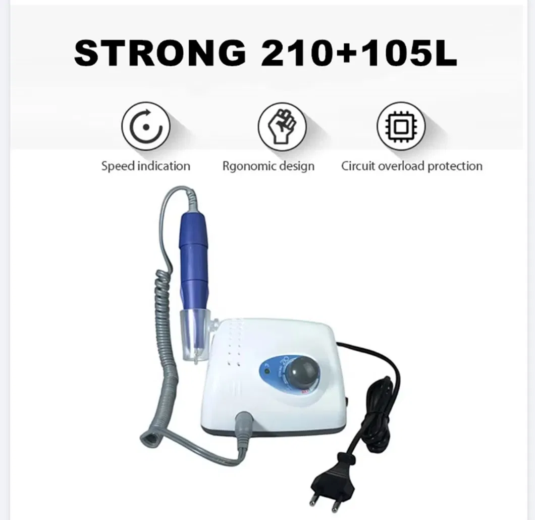 Original Korea Strong 210 Dental Lab Micromotor Nail Drill Machine for Polishing