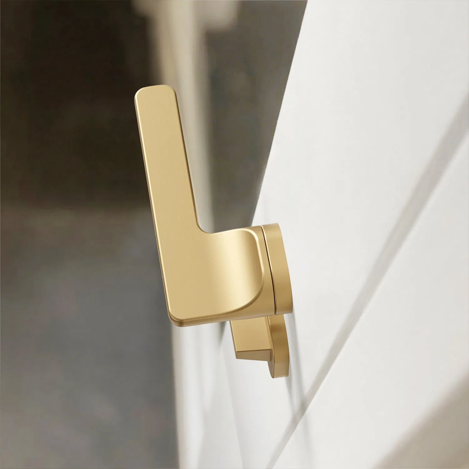 Interior Zinc Premium Brushed Champagne Gold Finish Modern Lever Door Handle on Oval Rosette Factory OEM ODM