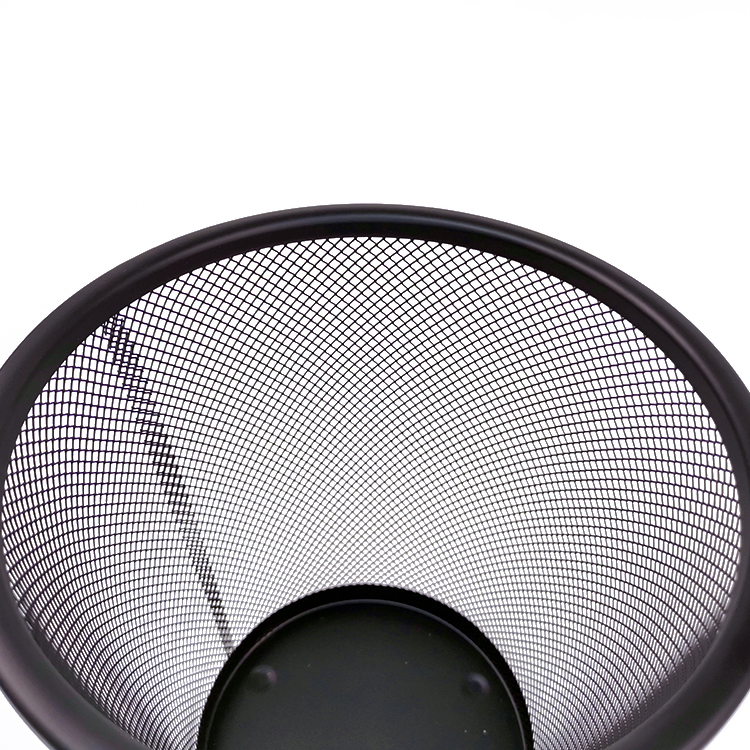 Wholesale Commercial Office Dustbin Home Metal Mesh Waste Paper Bin Round Office Trash Can Wastebasket