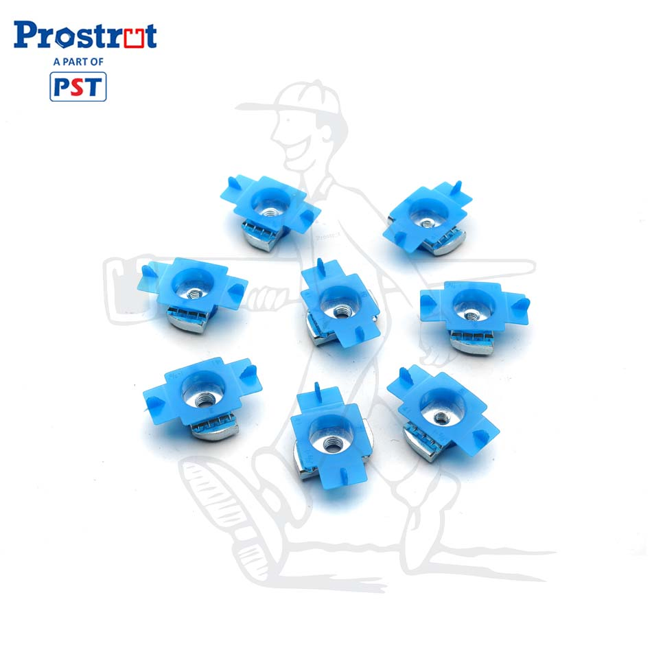 Пружинная гайка с пластиковым крылом для струт-канала M8 M10