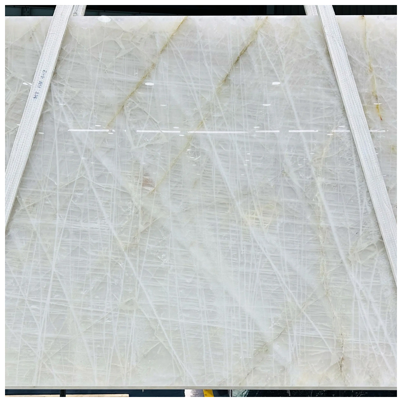 2cm Bianco Cristallo Quartzite Polished Slabs