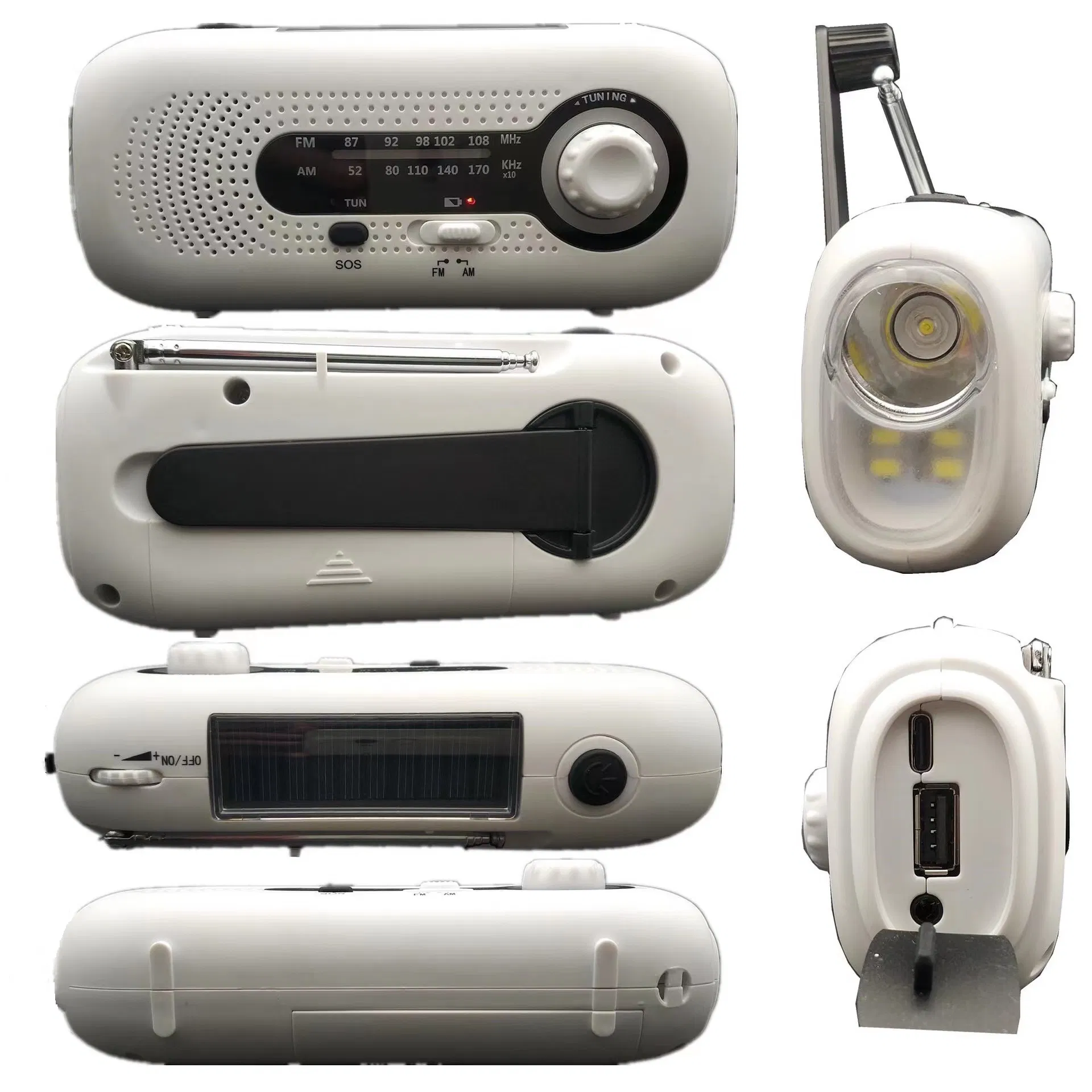 Портативное радио на солнечной батарее с ручной зарядкой